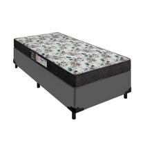 Cama Box Solteiro e Colchão Veneza D33 24cm Cinza Portobel Cama Box Solteiro e Colchão Veneza D33 24cm Cinza Portobel