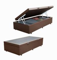 Cama Box Solteiro em Baú Sintético Blindado Reforçado Diversas Cores