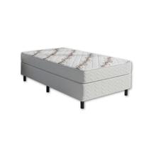 Cama Box Solteiro Espuma D33 Orthocrin Turquesa Base Box Fit Branco 88X188X55 Alto Suporte Tecido Resistente Conforto Firme Dupla Face