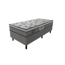 Cama Box Solteiro Espuma D33 Pillow Euro One Face Gazin Flora 88x188x63cm Cinza