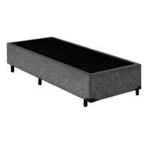 Cama Box Solteiro Extremo Reforçado Suede Ayman Móveis Cinza 40x88x188