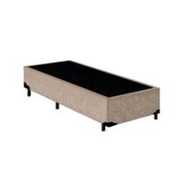Cama Box Solteiro Extremo Reforçado Suede Xerife Móveis Bege 40x88x188