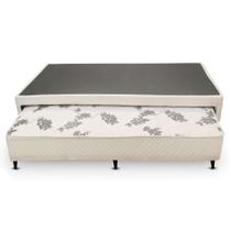 Cama Box SOLTEIRO Flora Bicama White - Molas Bonnel - 088x188