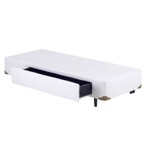 Cama Box SOLTEIRO Gavetão Branco Central - 078x188