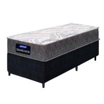 Cama Box Solteiro Gazin Colchão Com Espuma 88x188x55cm Camboriu Marrom-Suporta Até 120 Kg Por Pessoa