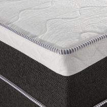 Cama Box Solteiro Gemini 0,88x188x68cm Molas Ensacadas Montreal Branco/Tecido Artemis Preto, Malha Apolo Cama Box Solteiro Gemini 0,88x188x68cm Molas Ensacadas Montreal Branco/Tecido Artemis Preto, Malha Apolo