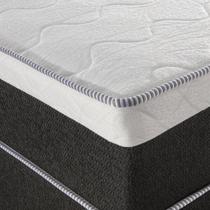 Cama Box Solteiro GEMINI1,08x198x68cm Molas Ensacadas Montreal Branco/Tecido Artemis Preto, Malha Apolo Cama Box Solteiro GEMINI1,08x198x68cm Molas Ensacadas Montreal Branco/Tecido Artemis Preto, Malha Apolo