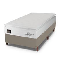 Cama Box Solteiro Hellen Mustang Espuma D45 Pillow Top Branco