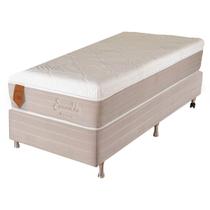 Cama Box Solteiro King (Box + Colchão) 96x203x69 Esmeralda Prorelax Molas Ensacadas Pillow In Turn Free - Bege