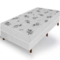 Cama Box Solteiro King Branca Colchão Castelar Espuma D33 Bordado 96x203x57cm Cama Box Solteiro King Branca Colchão Castelar Espuma D33 Bordado 96x203x57cm
