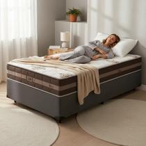 Cama Box Solteiro King Colchão de molas DAngelis Classic Superlastic 96cm