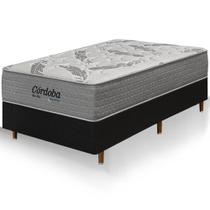 Cama Box Solteiro King Preta Colchão Córdoba Molas Ensacadas Duo Face 96x203x70cm Macio Cama Box Solteiro King Preta Colchão Córdoba Molas Ensacadas Duo Face 96x203x70cm Macio