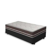 Cama Box Solteiro King Preto Colchão De Molas DAngelis Classic Superlastic 96x203x47cm