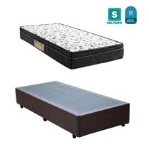 Cama box solteiro marrom + colchão mola bonnel Cama box solteiro marrom + colchão mola bonnel