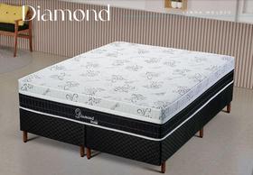 Cama Box Solteiro Mola Ensacada Altura Colchão 28cm Diamond - Colchões Polar