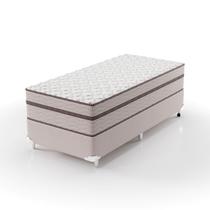 Cama Box Solteiro Molas Ensacadas 88CMX63CMX188CM Sonhare Montreal Bege