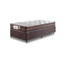 Cama Box Solteiro Molas Ensacadas Espuma D20 Gazin Flora 88x188x49cm Poliester Bordado Marrom/Branco Cama Box Solteiro Molas Ensacadas Espuma D20 Gazin Flora 88x188x49cm Poliester Bordado Marrom/Branco