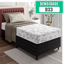 Cama Box Solteiro Molas Ensacadas Espuma D33 Ultra Confort 88x188x50cm Vstore