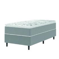 Cama Box Solteiro Molas Ensacadas Pillow Top 88x188x63cm Martino Cinza Umaflex Cama Box Solteiro Molas Ensacadas Pillow Top 88x188x63cm Martino Cinza Umaflex