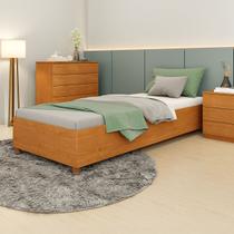 Cama Box Solteiro Mônaco Cinamomo - Tcil Móveis