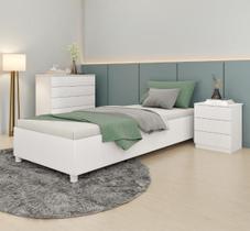 Cama Box Solteiro Mônaco Ripas Multilaminadas - Móveis Tcil Cama Box Solteiro Mônaco Ripas Multilaminadas - Móveis Tcil