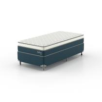 Cama Box Solteiro Montreal Safira Molas Ensacadas 88x188x63