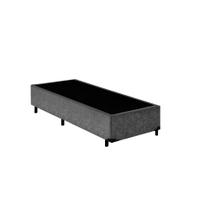 Cama Box Solteiro NK Camas Suede Cinza 40x78x188