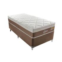 Cama Box Solteiro Orion II com Colchão Solteiro Molas Ensacadas Marrom e Bege Cama Box Solteiro Orion II com Colchão Solteiro Molas Ensacadas Marrom e Bege
