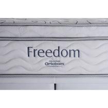 Cama Box Solteiro Ortobom Molas Pocket Ensacadas Individuais Freedom 88x188x67cm