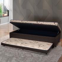 Cama Box Solteiro Ortopédica Conjugada Baú com Cama Auxiliar 88cm x 51cm D28 Laura Rbf Marrom/Bambuzinho Cama Box Solteiro Ortopédica Conjugada Baú com Cama Auxiliar 88cm x 51cm D28 Laura Rbf Marrom/Bambuzinho