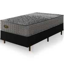 Cama Box Solteiro Preta Colchão Pergamino Molas Ensacadas 88x188x67cm Cama Box Solteiro Preta Colchão Pergamino Molas Ensacadas 88x188x67cm
