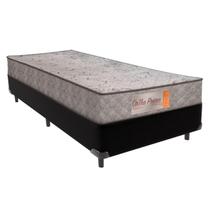 Cama + Box Solteiro Preta Orthoprime Comfort Ortopédico D28 88x188