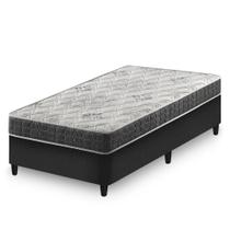 Cama Box Solteiro Preto Colchão Espuma D33 Ortopédico Zidi San Francisco 88x188x54cm Cama Box Solteiro Preto Colchão Espuma D33 Ortopédico Zidi San Francisco 88x188x54cm
