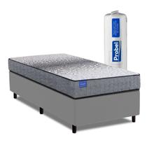 Cama Box Solteiro Probel Molas Ensacadas 88x188x64 Day Springs a Vácuo Branco/Cinza