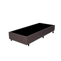 Cama Box Solteiro Reforçado Marrom 88x188x38 Cm
