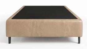 Cama Box Solteiro Sintetico Bege 78x188x35 - FA Elegante