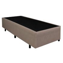 Cama Box Solteiro Sintético Mega Cama Bege 88x188x42cm Cama Box Solteiro Sintético Mega Cama Bege 88x188x42cm