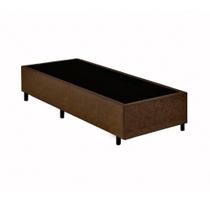 Cama Box Solteiro Suede Ayman Móveis Marrom 40x88x188 Cama Box Solteiro Suede Ayman Móveis Marrom 40x88x188