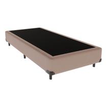Cama Box Solteiro Suede Bege