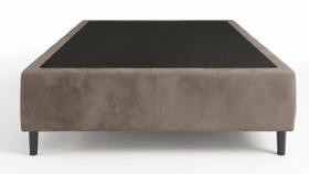 Cama Box Solteiro Suede Cinza 88x188x35 - Santo Box