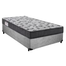 Cama Box Solteiro Suede + Colchão De Espuma D33 - SerenePrime - 88cm Bege Cama Box Solteiro Suede + Colchão De Espuma D33 - SerenePrime - 88cm Bege
