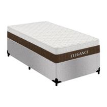 Cama Box Solteiro Suede + Colchão Molas Ensacadas Royal Sleep Elegance 88cm Cama Box Solteiro Suede + Colchão Molas Ensacadas Royal Sleep Elegance 88cm