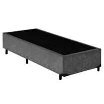 Cama Box Solteiro Suede Mega Cama Cinza 88x188x42cm