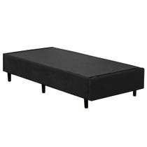 Cama Box Solteiro Suede Mega Cama Preto 88x188x42cm