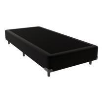 Cama Box Solteiro Suede Preto