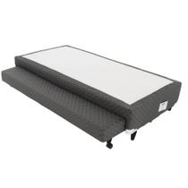 Cama Box SOLTEIRO Universal Cosmopolita Bicama Cinza - 096x203