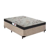 Cama Box Suede Casal + Colchão Casal Prime Semi Ortopédico 58x138x188 - Serra Negra