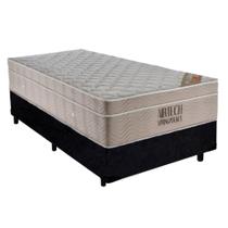 Cama Box Suede Solteiro + Colchão De Molas Ensacadas Ortobom Airtech Springpocket 88x188x65 Preto Cama Box Suede Solteiro + Colchão De Molas Ensacadas Ortobom Airtech Springpocket 88x188x65 Preto