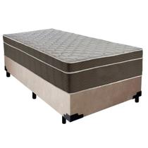 Cama Box Suede Solteiro + Colchão Serene Molas Ensacadas 88x188x65 Bege Cama Box Suede Solteiro + Colchão Serene Molas Ensacadas 88x188x65 Bege