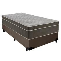 Cama Box Suede Solteiro + Colchão SerenePrime Molas Ensacadas 88x188x65 Marrom Cama Box Suede Solteiro + Colchão SerenePrime Molas Ensacadas 88x188x65 Marrom